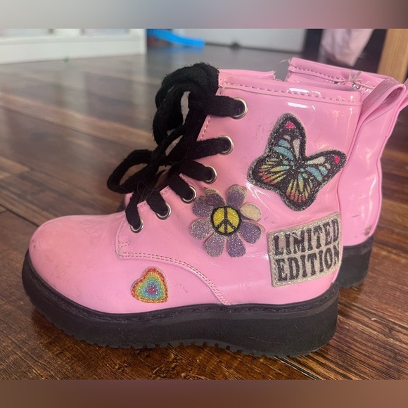 Steve Madden Toddler Combat Boots - Picture 2 of 8